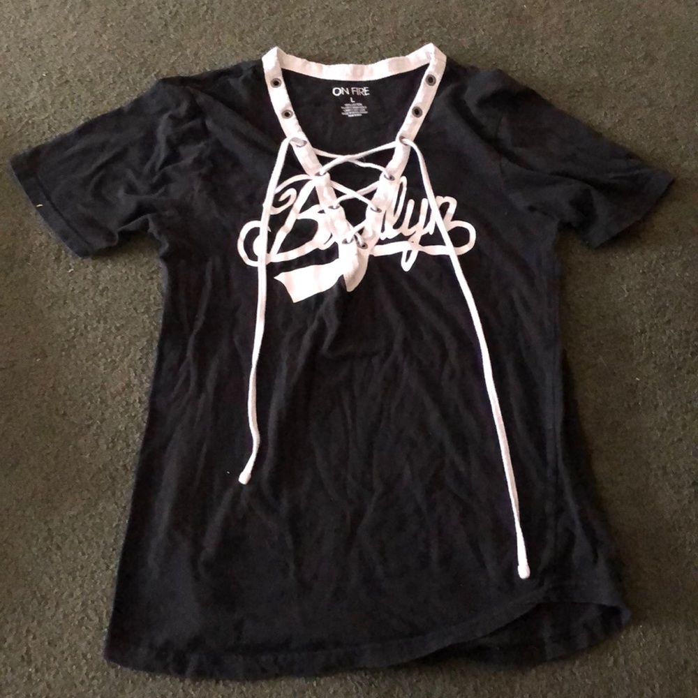 Short Sleeve cross open shirt